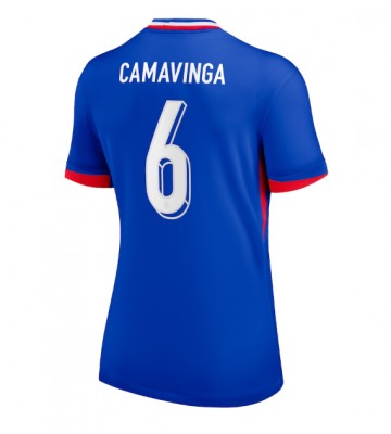 Frankrig Eduardo Camavinga #6 Replika Hjemmebanetrøje Dame EM 2024 Kortærmet